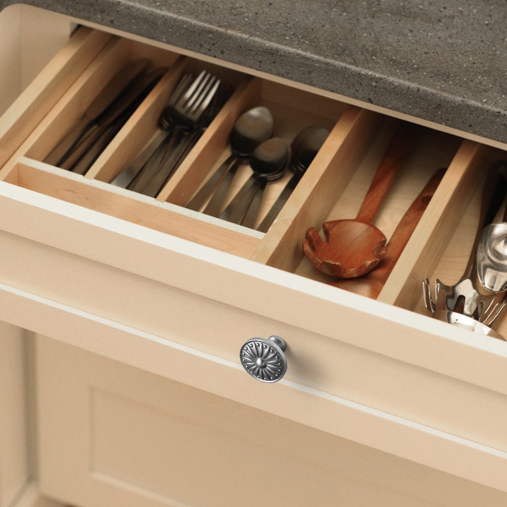 Goo-Ki Vintage Sunburst Cabinet Knobs Ornate Floral Design with Distressed Finish Kitchen Drawer Knobs