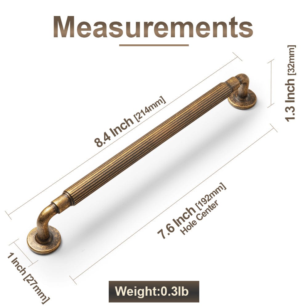 Goo-Ki Vintage Textured Zinc Alloy Cabinet Pulls - Stylish Hardware for Kitchen Cabinets & Dresser Drawers