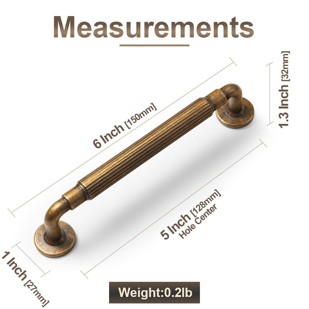 Goo-Ki Vintage Textured Zinc Alloy Cabinet Pulls - Stylish Hardware for Kitchen Cabinets & Dresser Drawers