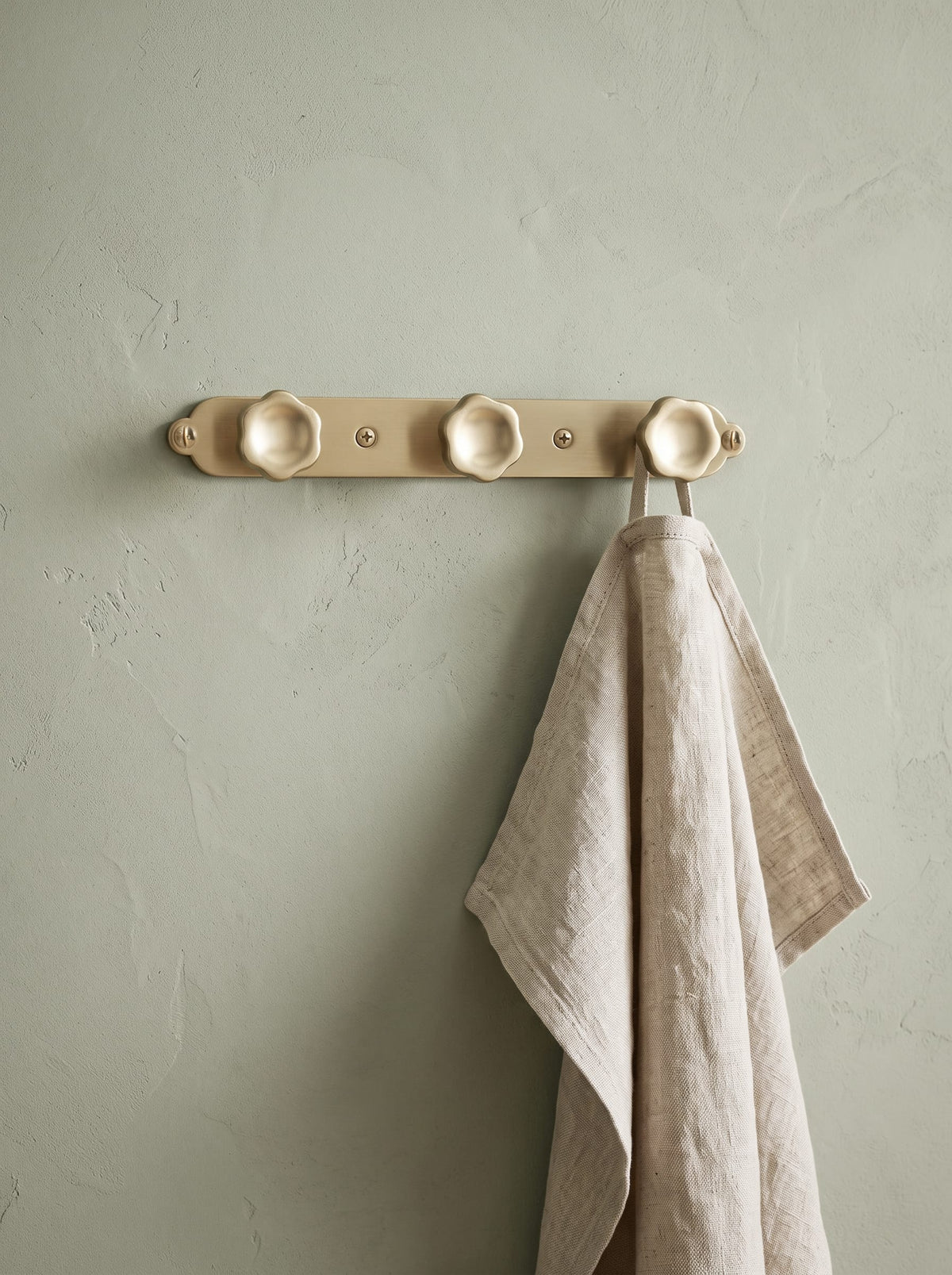 Goo-Ki Wall Mounted Zinc Alloy Floral Knob Coat Hook Rack, Decorative Robe Hook Rail for Home Storage & Decor