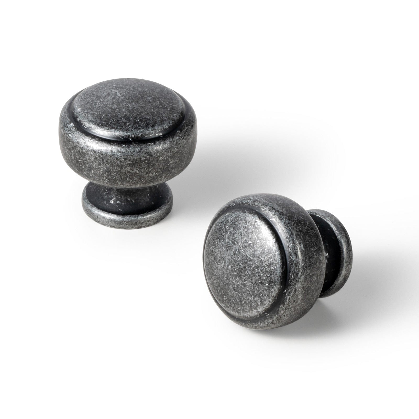 Goo-Ki Weathered Nickel / Knob / 6 Pack Round Cabinet Knobs Vintage Furniture Handles Retro Hardware for Kitchen Drawers