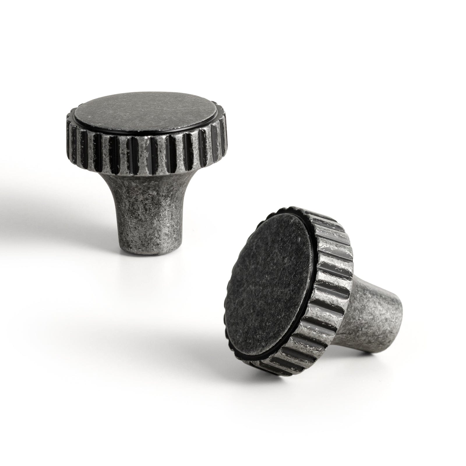 Goo-Ki Weathered Nickel / Knob / 6 Pack Striped Vintage Cabinet Knob Antique Brass Cabinet Hardware for Kitchen
