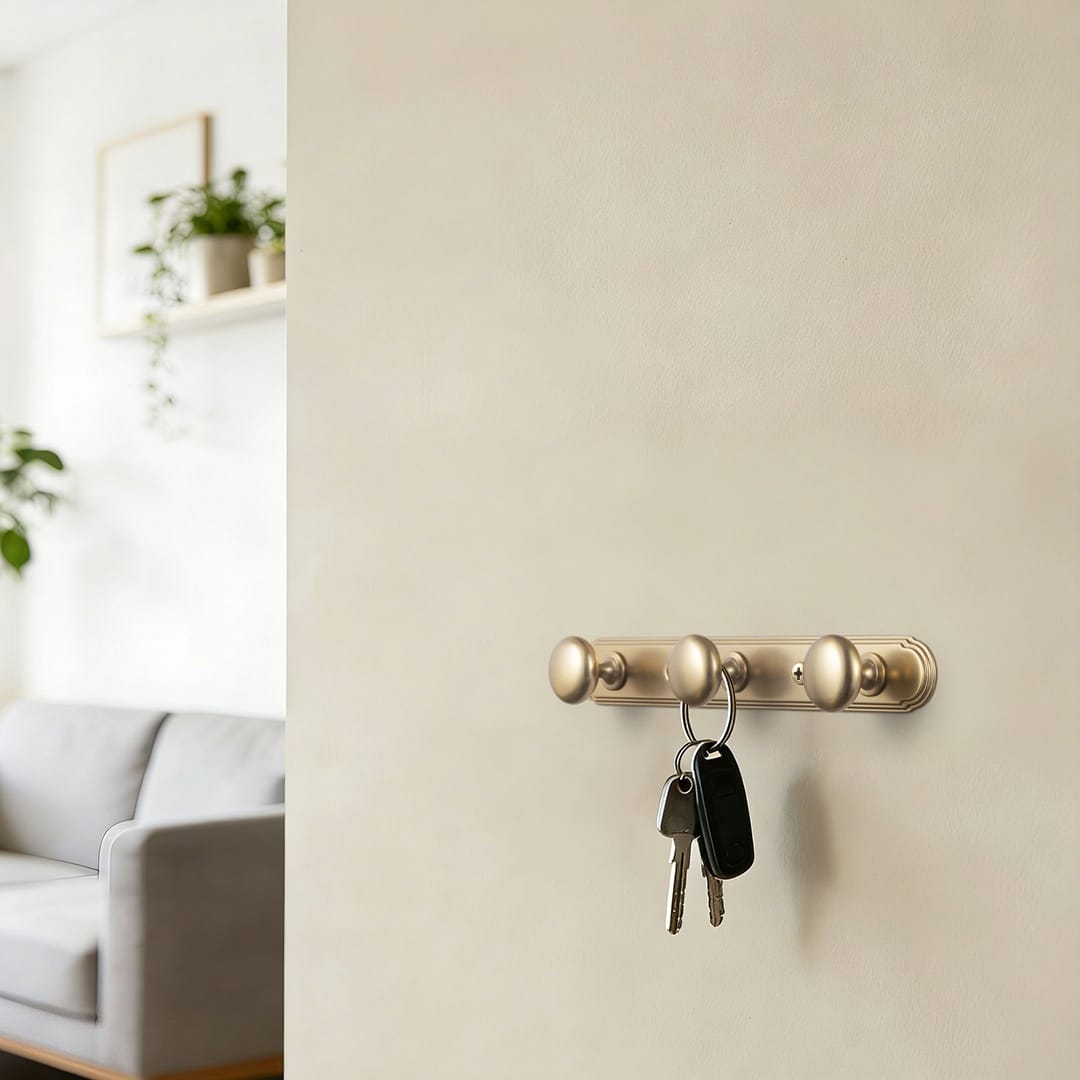 Goo-Ki Zinc Alloy Coat Hook - Retro Decorative Wall Hanger Rail with Round Knobs for Coats, Towels & Home Organization