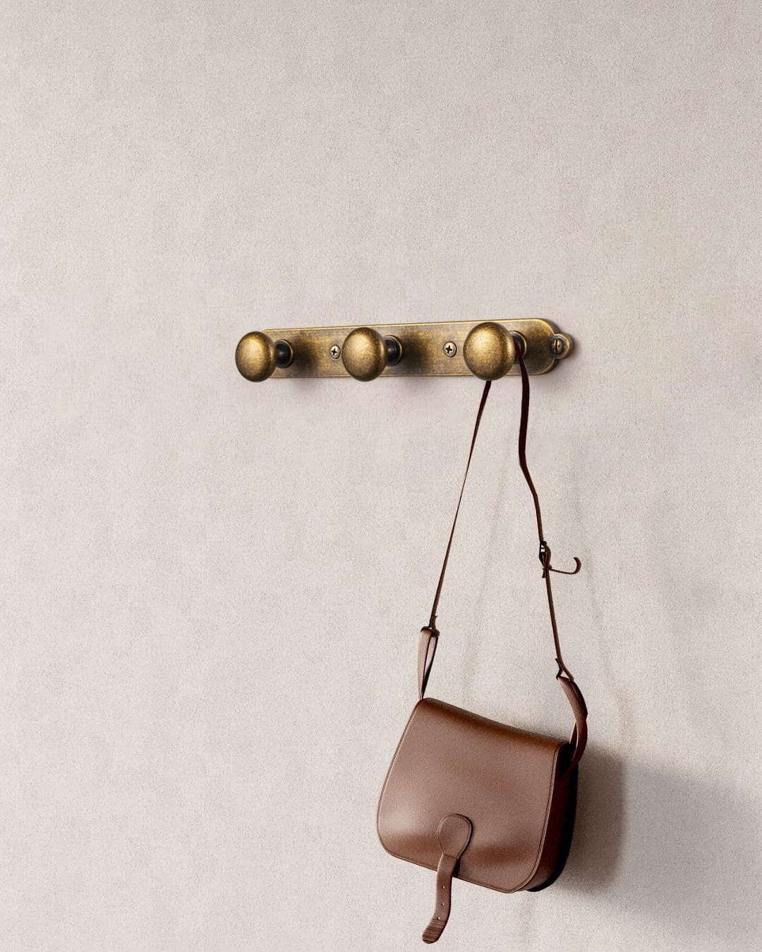 Goo-Ki Zinc Alloy Coat Hook - Retro Decorative Wall Hanger Rail with Round Knobs for Coats, Towels & Home Organization