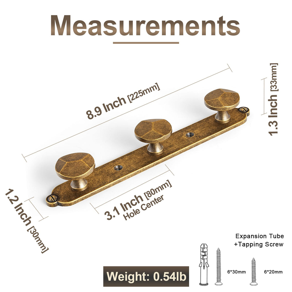Goo-Ki Zinc Alloy Decorative Wall Mounted Coat Hook Rack, Heavy Duty Multipurpose Hanger