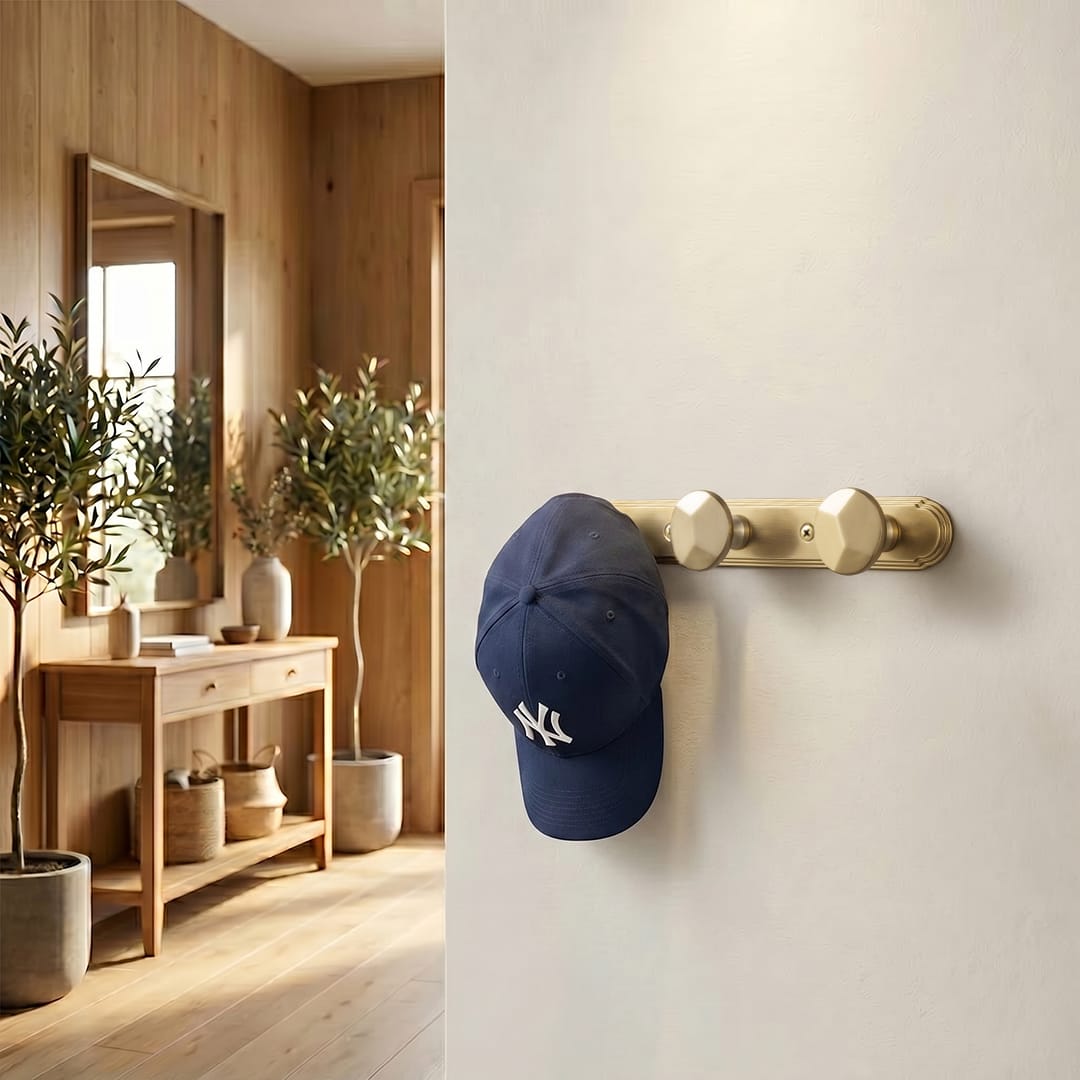 Goo-Ki Zinc Alloy Decorative Wall Mounted Coat Hook Rack, Heavy Duty Multipurpose Hanger
