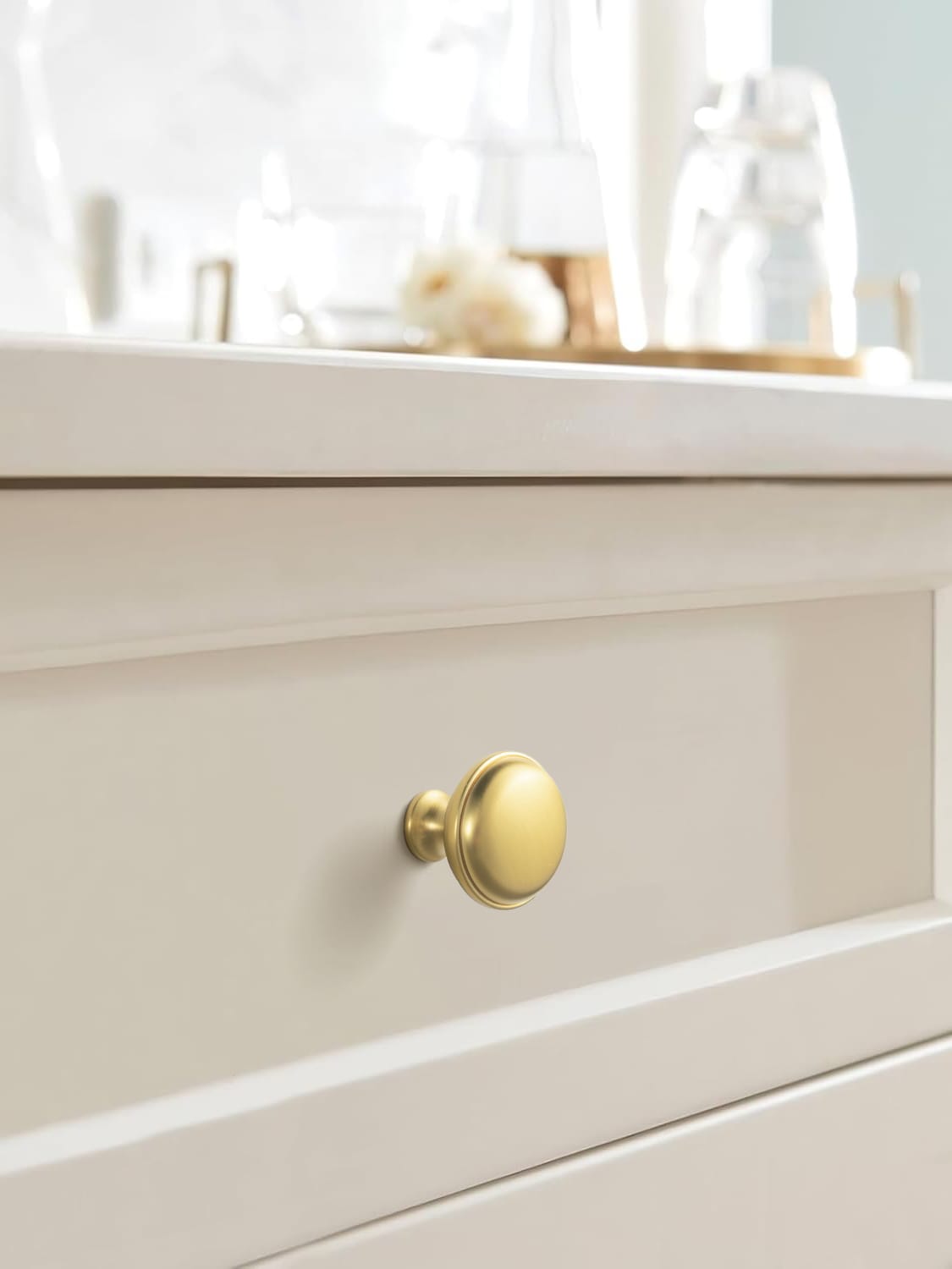 Classic Mushroom Cabinet Knob Zinc Alloy Round Cabinet Knob with Backplate for Kitchen Cabinet