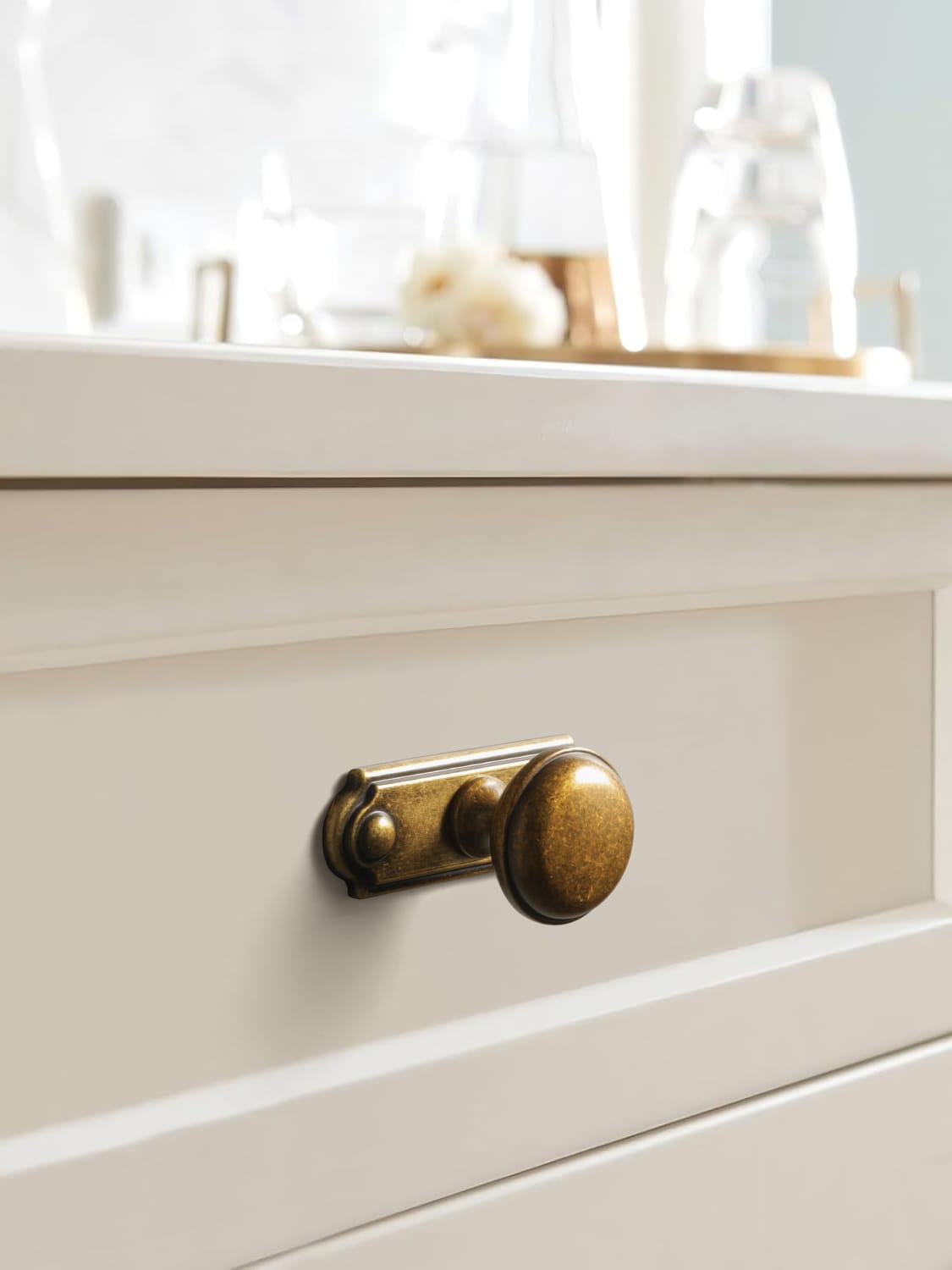 Classic Mushroom Cabinet Knob Zinc Alloy Round Cabinet Knob with Backplate for Kitchen Cabinet