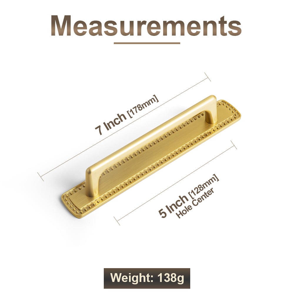 2 Pack Classic Cabinet Bar Pulls with Back Plate Zinc Alloy Cabinet Handle with Long Back Plate