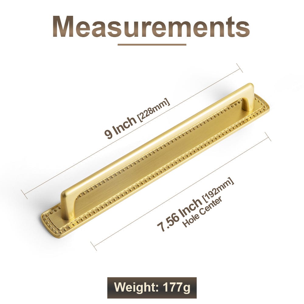 2 Pack Classic Cabinet Bar Pulls with Back Plate Zinc Alloy Cabinet Handle with Long Back Plate