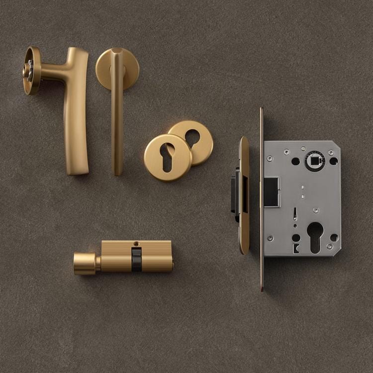 TONA Branches Pure Copper Interior Door Lock Bedroom Silent Lock for Home