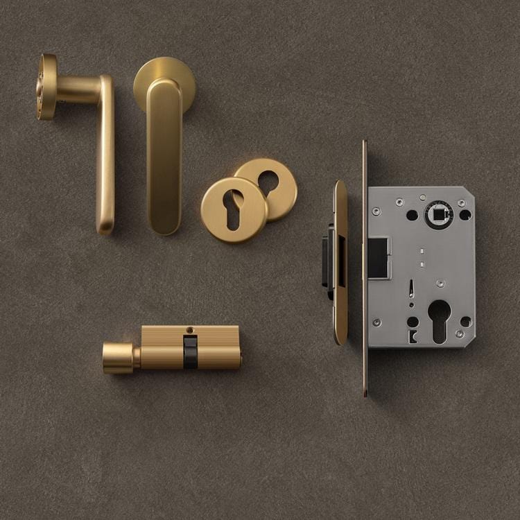 TONA Brass Door Lock Indoor Bedroom Door Lock Simple Luxurious French Style Silent Door Handle