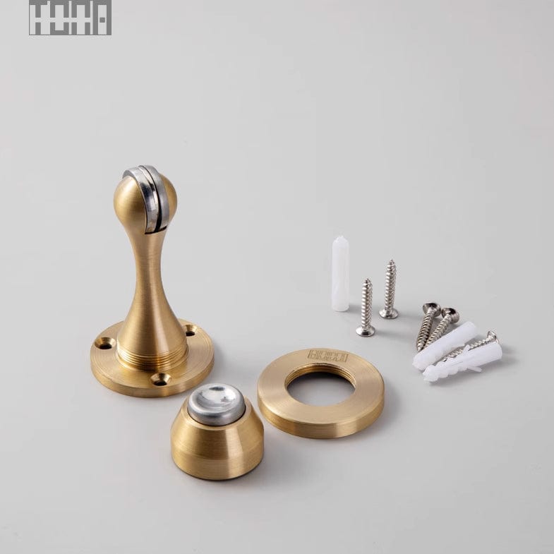 TONA Brass Strong Windproof Door Suction Copper Household Anti-collision Door Stopper