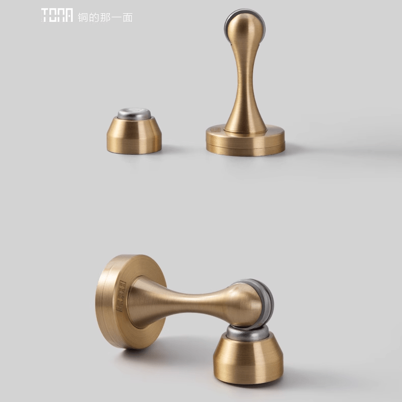 TONA Brass Strong Windproof Door Suction Copper Household Anti-collision Door Stopper