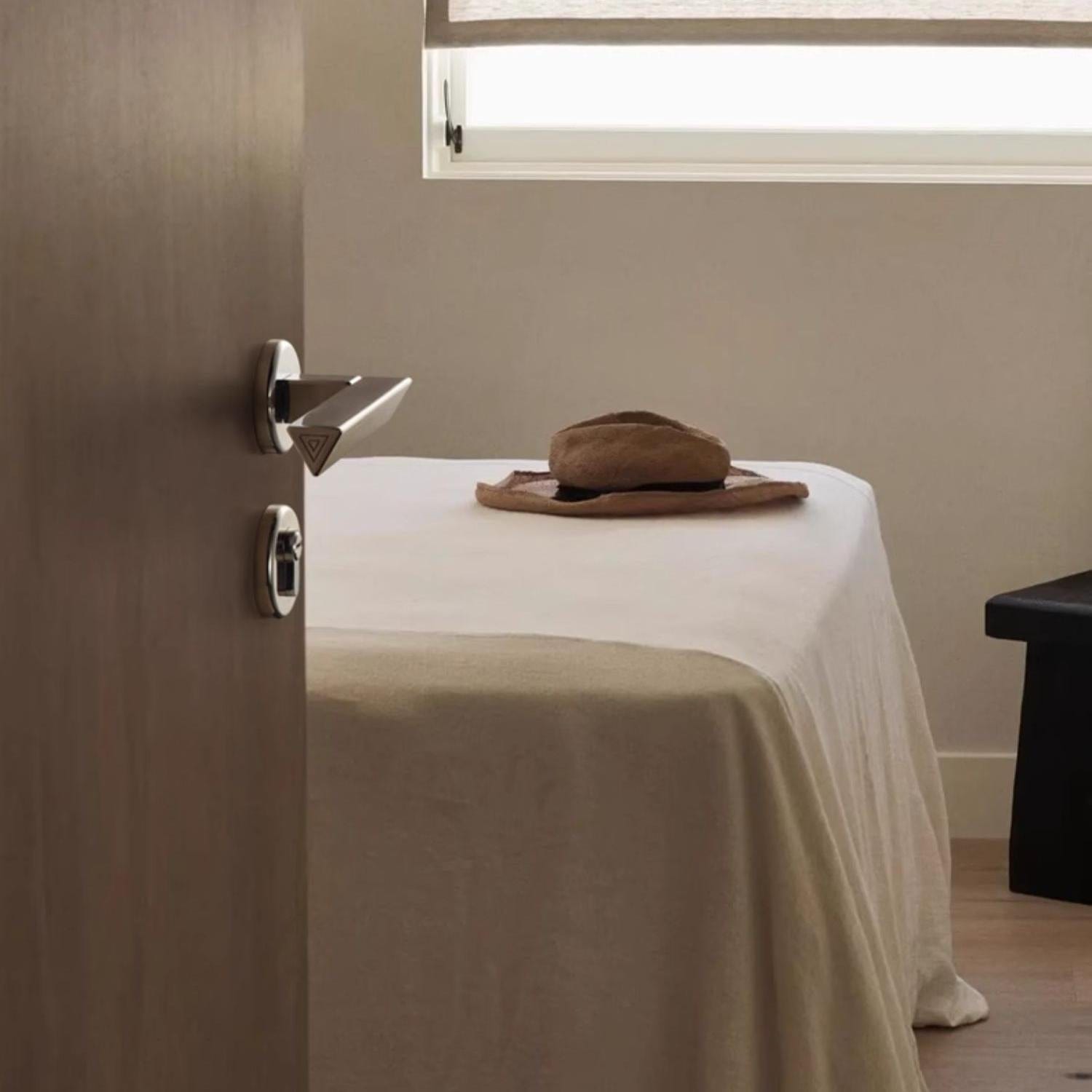 TONA Contemporary Style Titanium Silver Door Handle Solid Brass Interior Door Lock