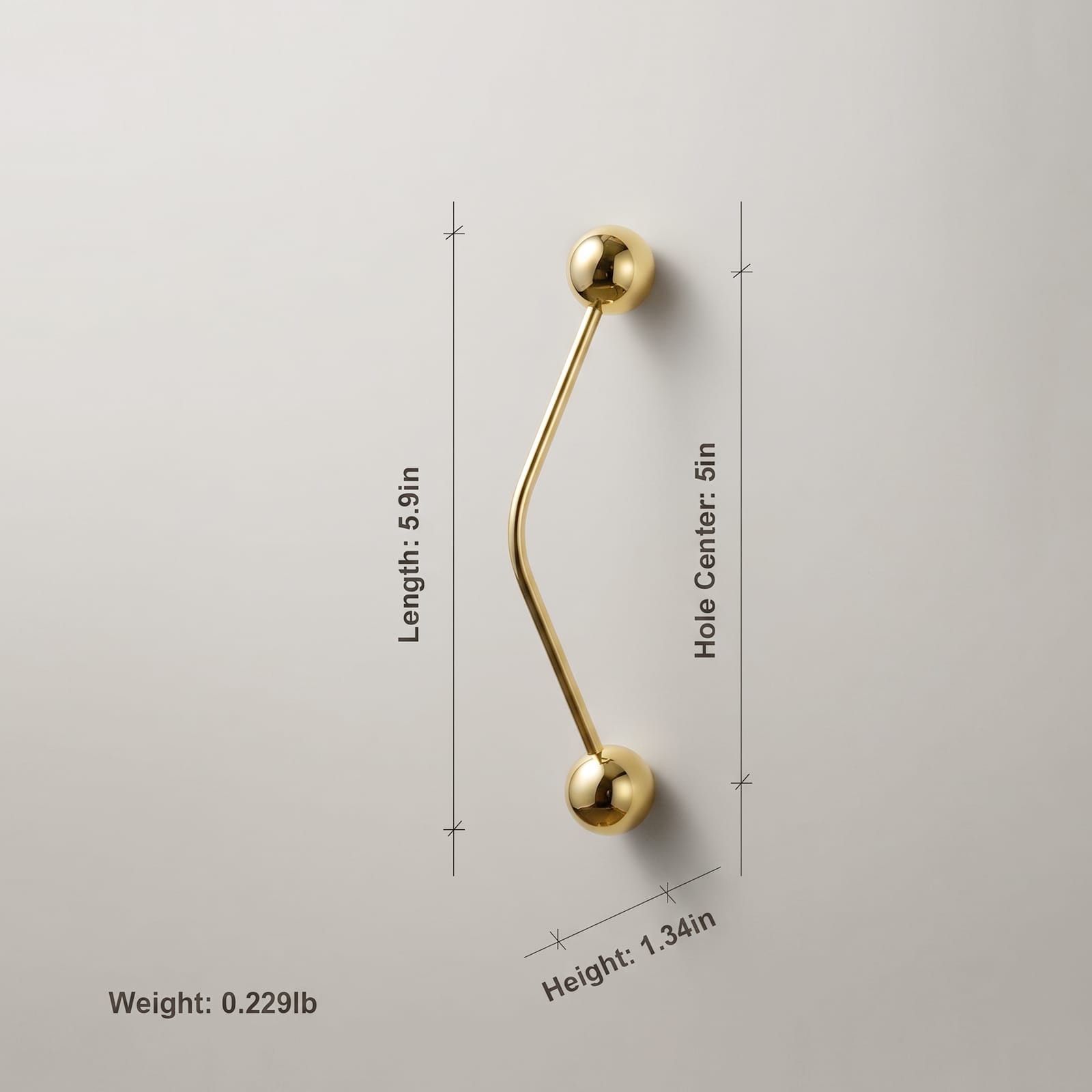 TONA Creative Brass Furniture Handle Novelty Cabinet Bar Pulls European Minimalist Handle