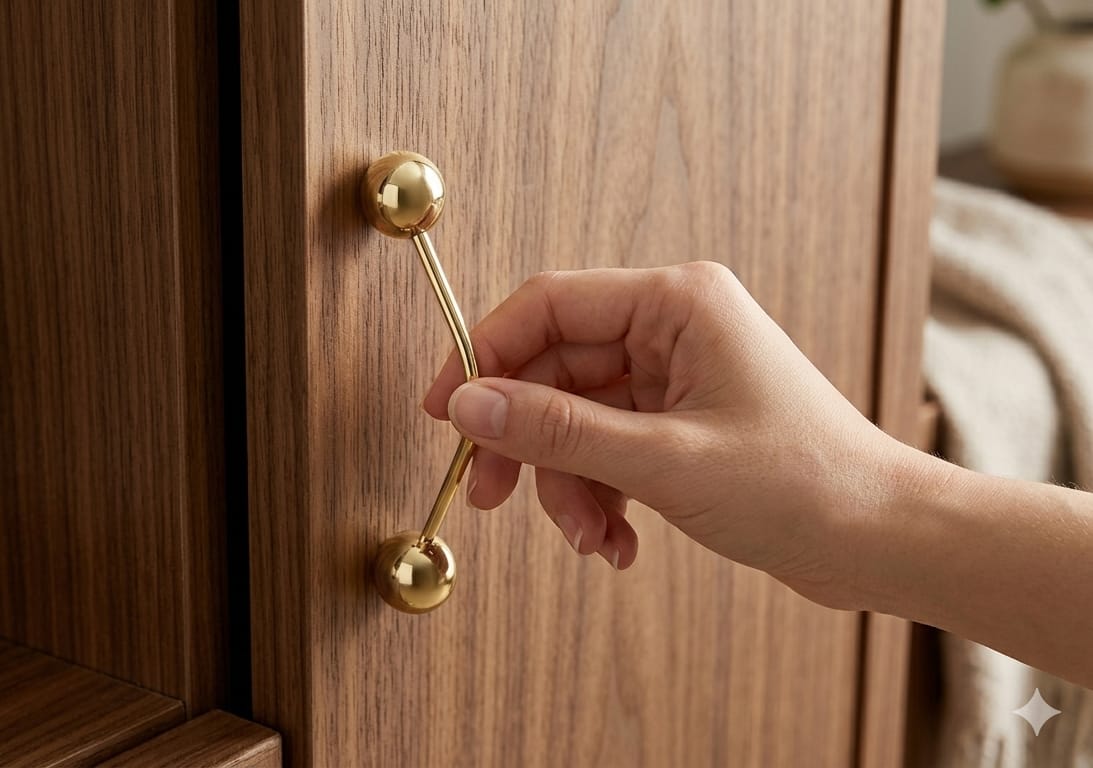 TONA Creative Brass Furniture Handle Novelty Cabinet Bar Pulls European Minimalist Handle