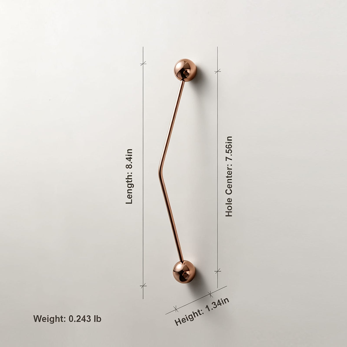 TONA Creative Brass Furniture Handle Novelty Cabinet Bar Pulls European Minimalist Handle