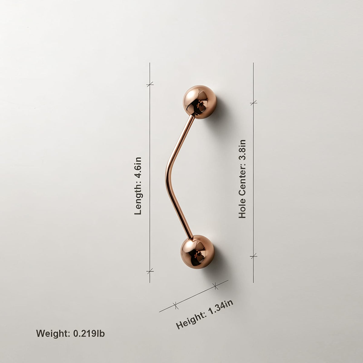 TONA Creative Brass Furniture Handle Novelty Cabinet Bar Pulls European Minimalist Handle