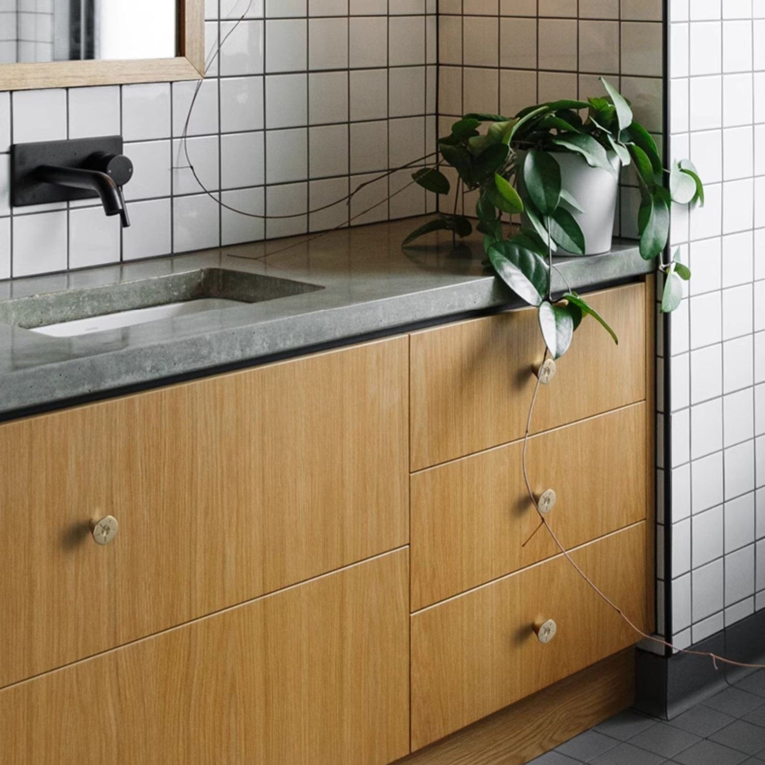 TONA Creative Carving Titanium Silver Cabinet Hardware Solid Brass Drawer Knobs