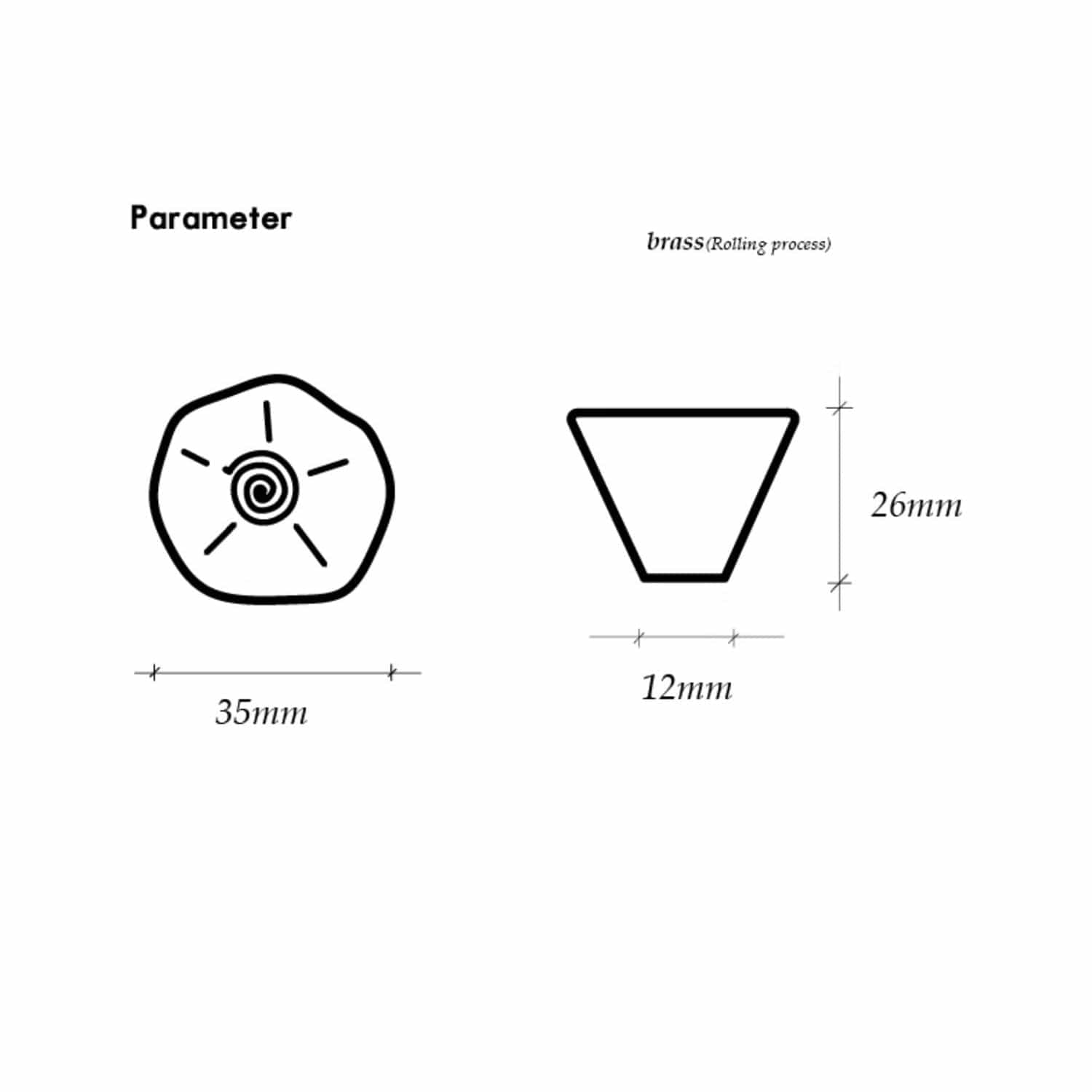 TONA Creative Carving Titanium Silver Cabinet Hardware Solid Brass Drawer Knobs