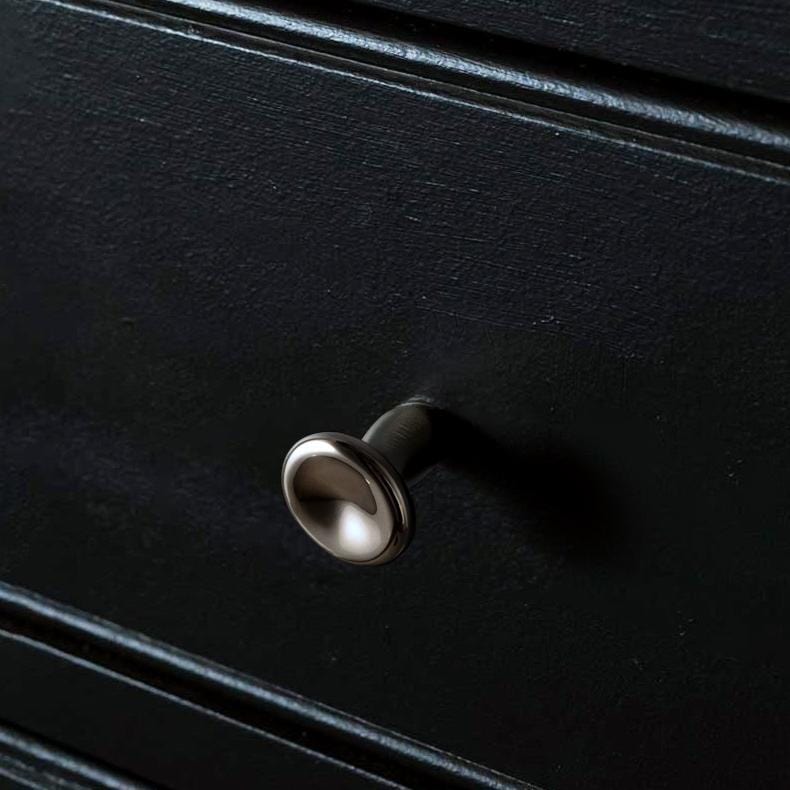 TONA Creative Carving Titanium Silver Cabinet Hardware Solid Brass Drawer Knobs