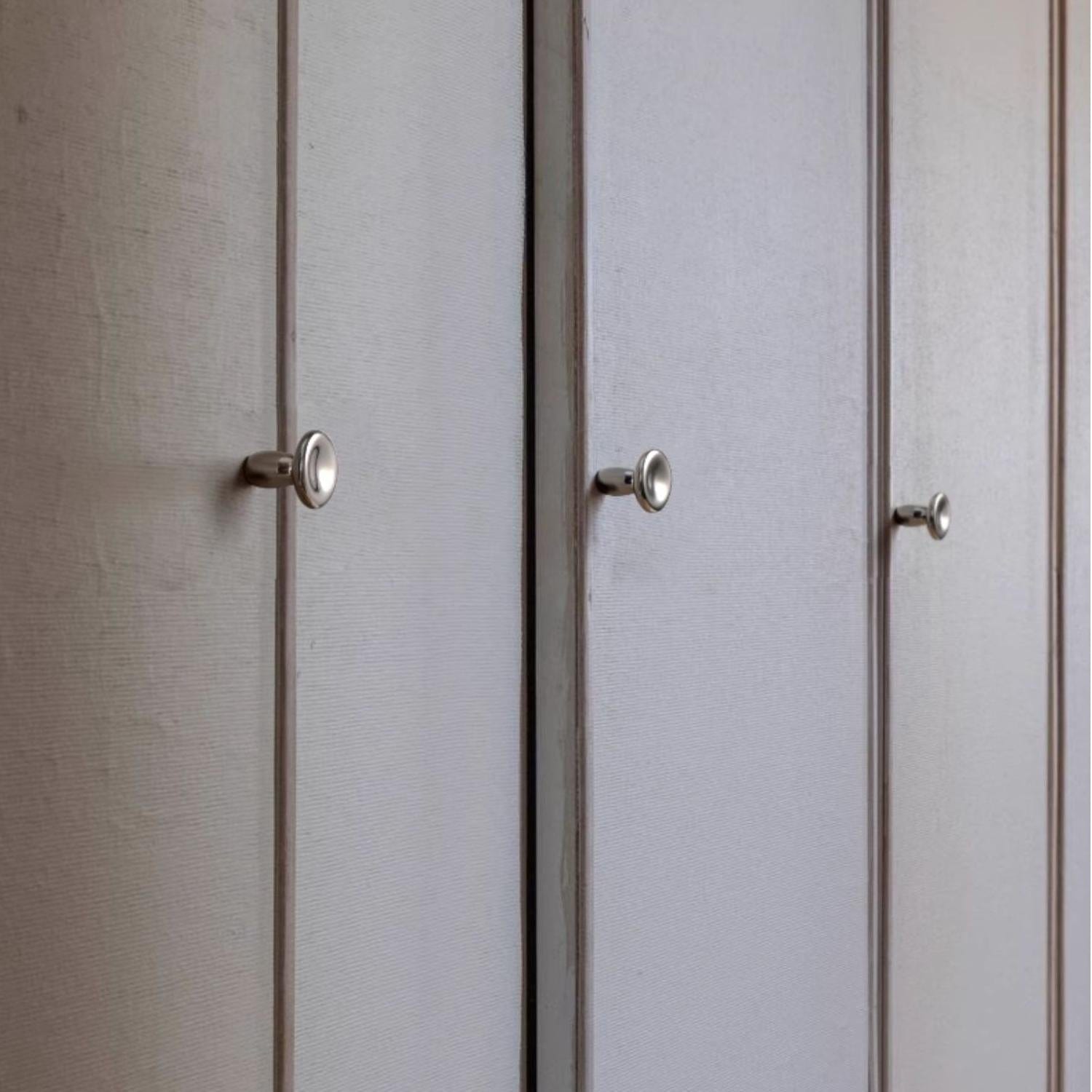 TONA Creative Carving Titanium Silver Cabinet Hardware Solid Brass Drawer Knobs