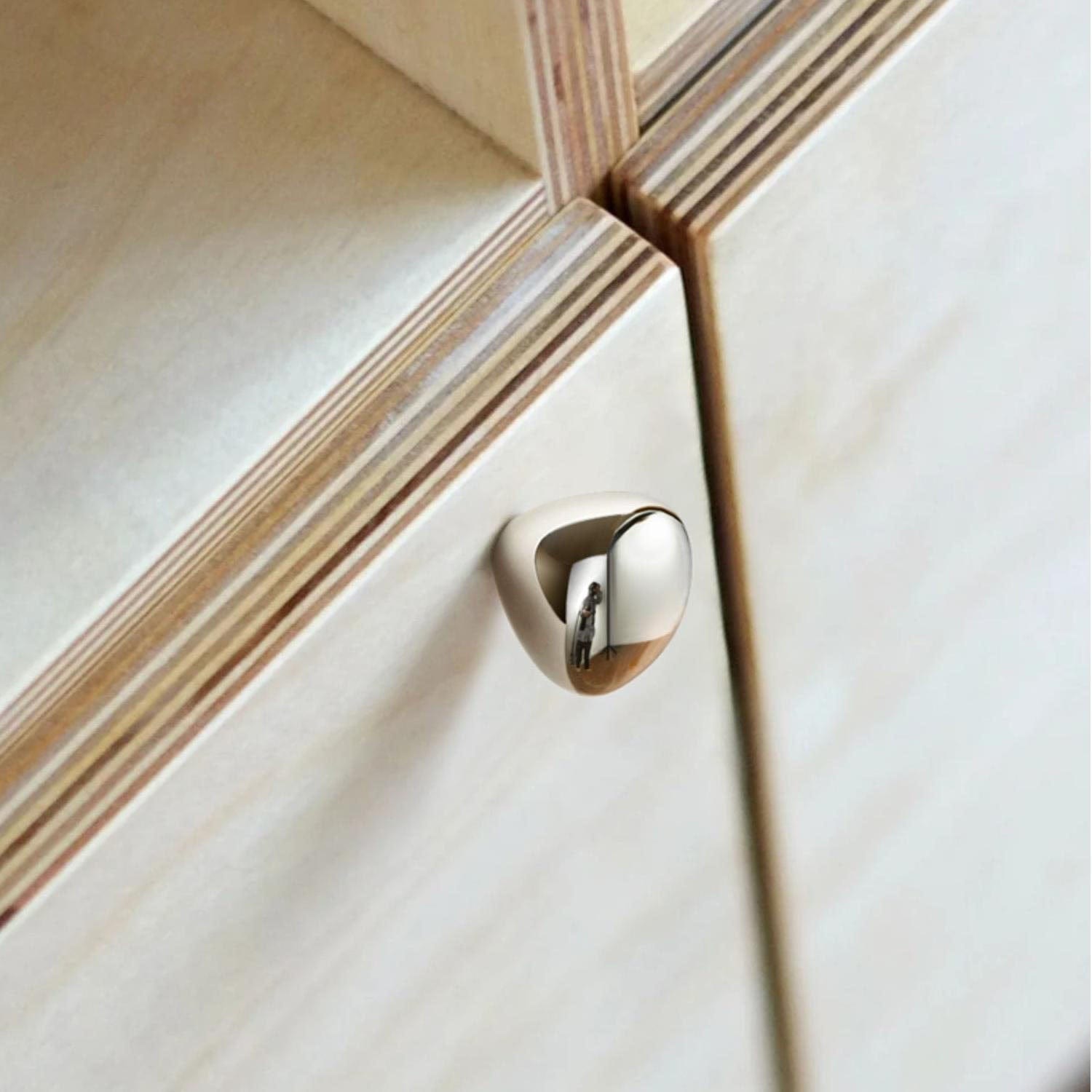 TONA Creative Carving Titanium Silver Cabinet Hardware Solid Brass Drawer Knobs