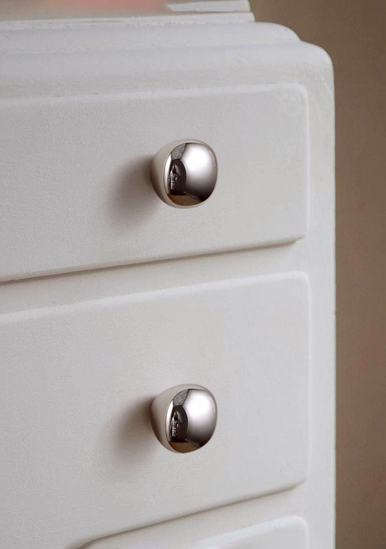 TONA Creative Carving Titanium Silver Cabinet Hardware Solid Brass Drawer Knobs