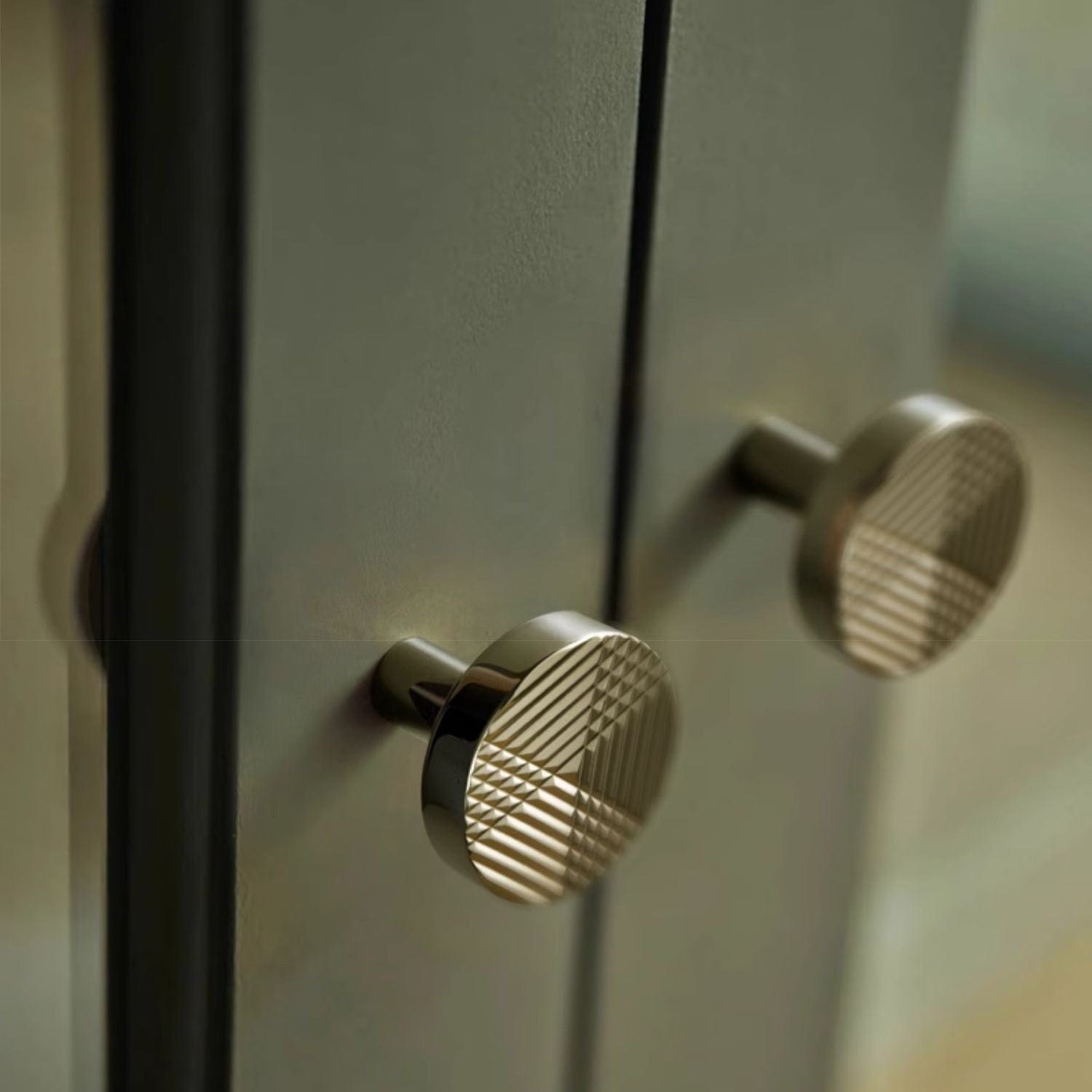 TONA Creative Carving Titanium Silver Cabinet Hardware Solid Brass Drawer Knobs