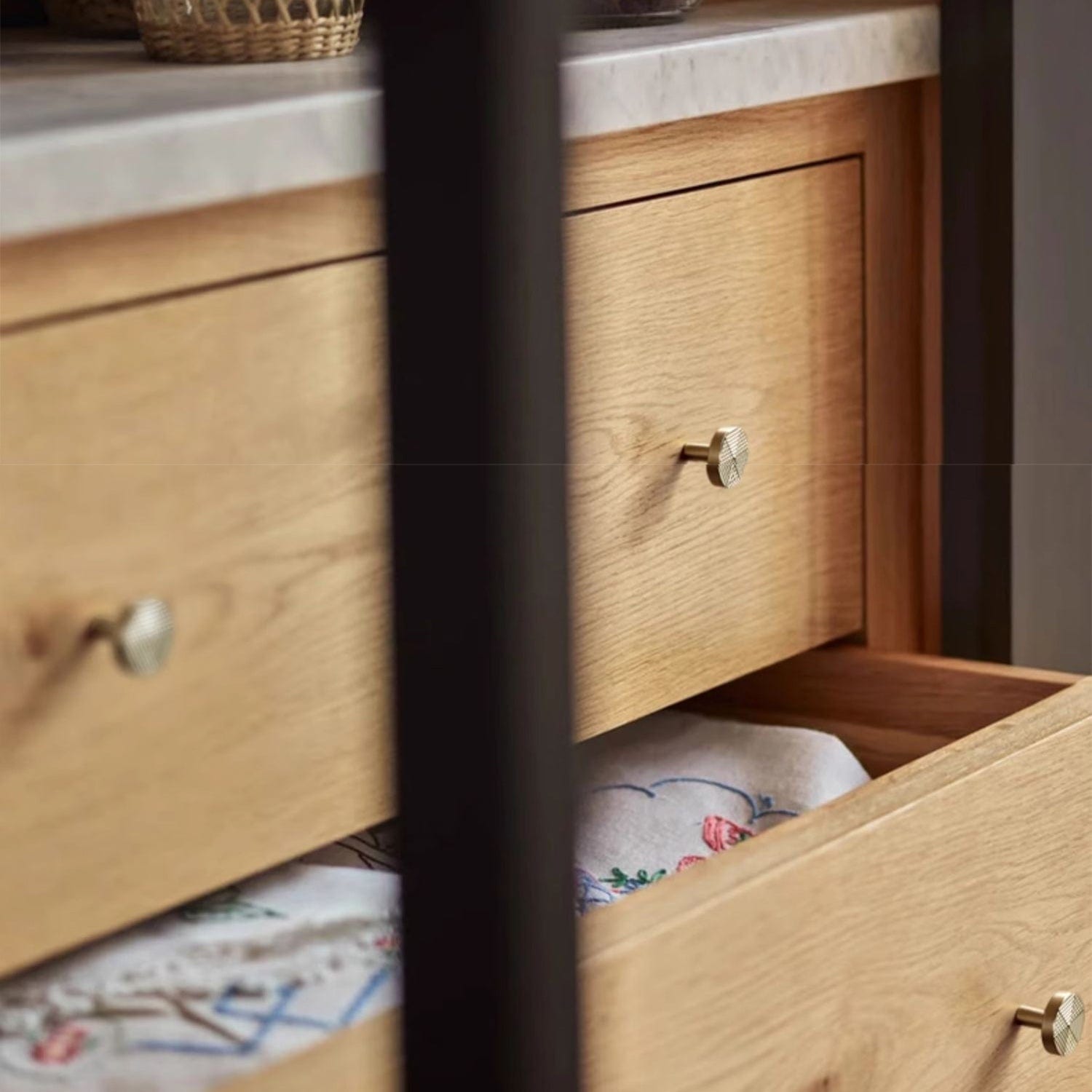 TONA Creative Carving Titanium Silver Cabinet Hardware Solid Brass Drawer Knobs