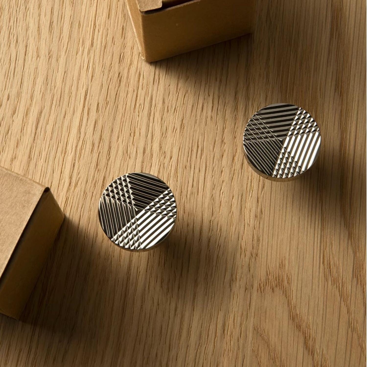 TONA Creative Carving Titanium Silver Cabinet Hardware Solid Brass Drawer Knobs