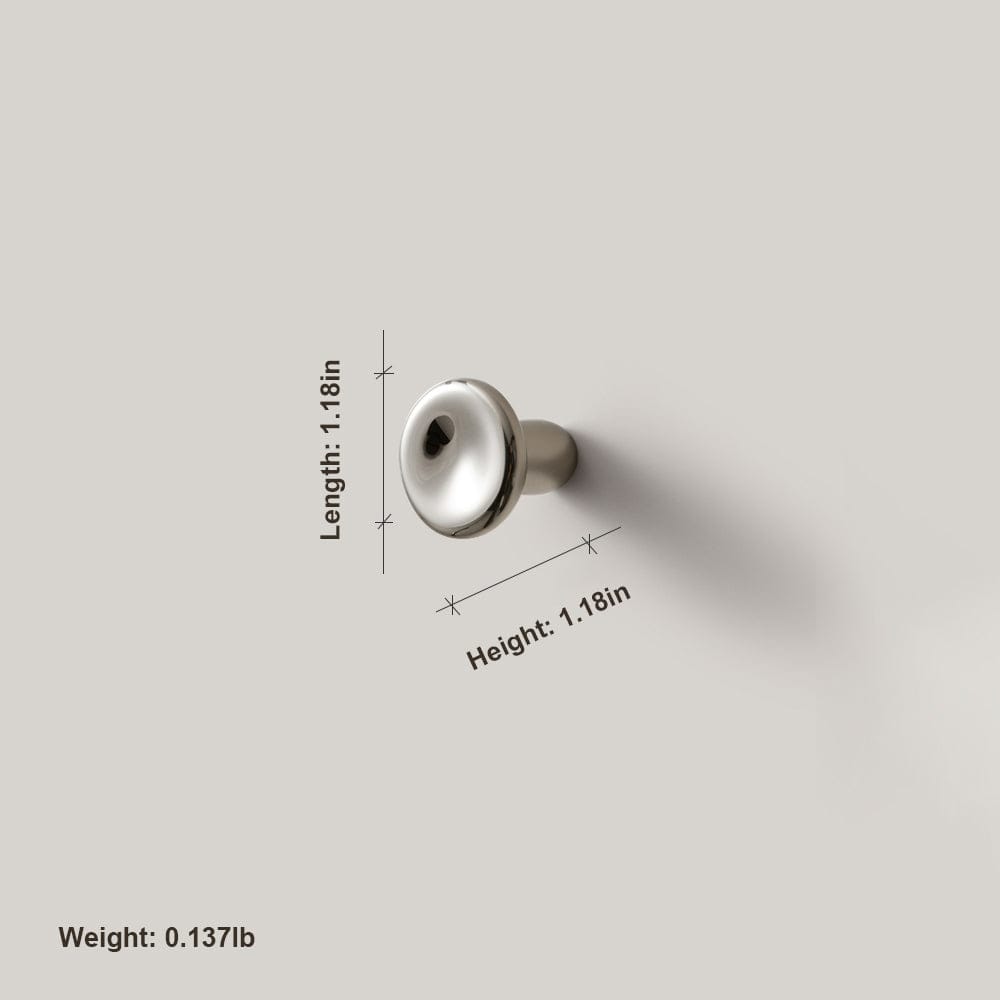 TONA Creative Carving Titanium Silver Cabinet Hardware Solid Brass Drawer Knobs