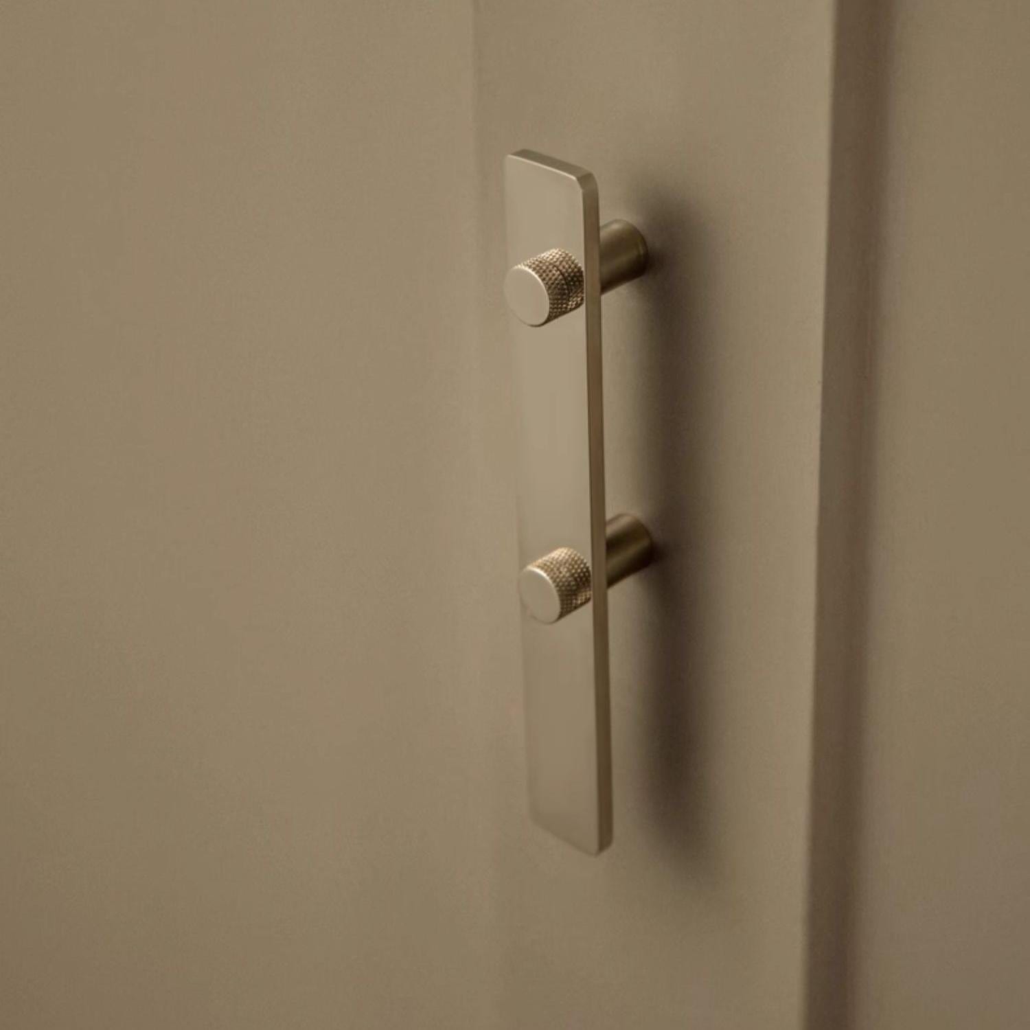 TONA Elegant Brass Drawer Knob and Pulls for Home Glossy Silver Furniture Handles