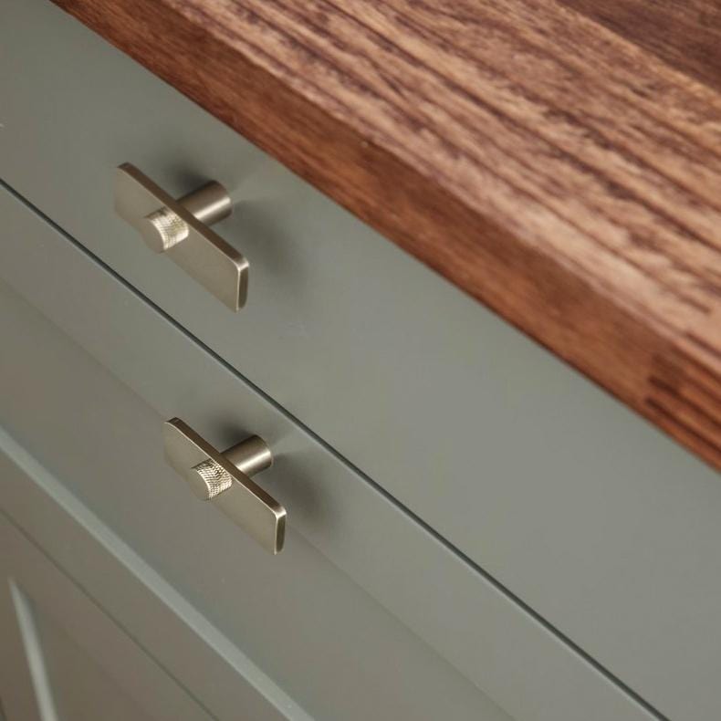 TONA Elegant Brass Drawer Knob and Pulls for Home Glossy Silver Furniture Handles