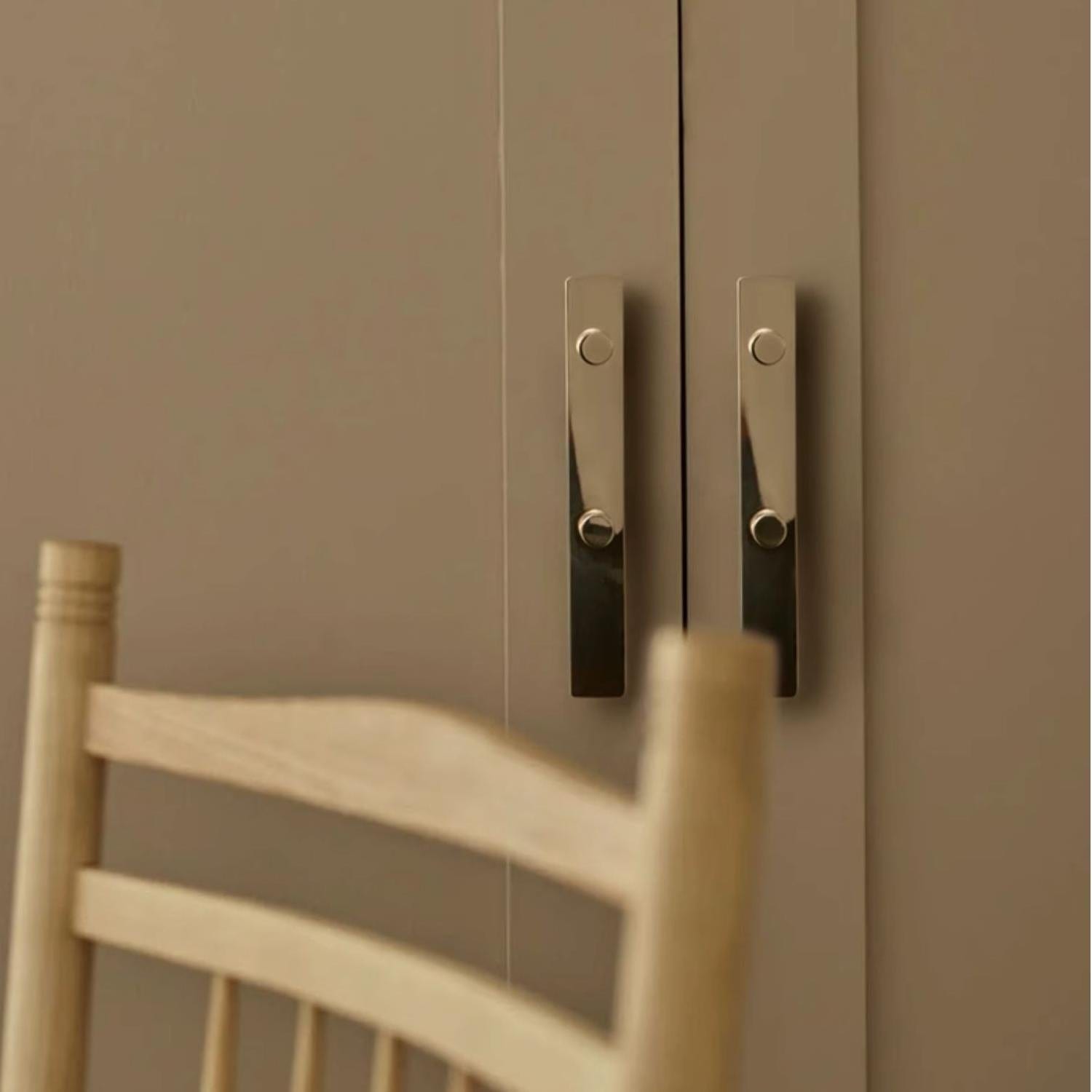 TONA Elegant Brass Drawer Knob and Pulls for Home Glossy Silver Furniture Handles