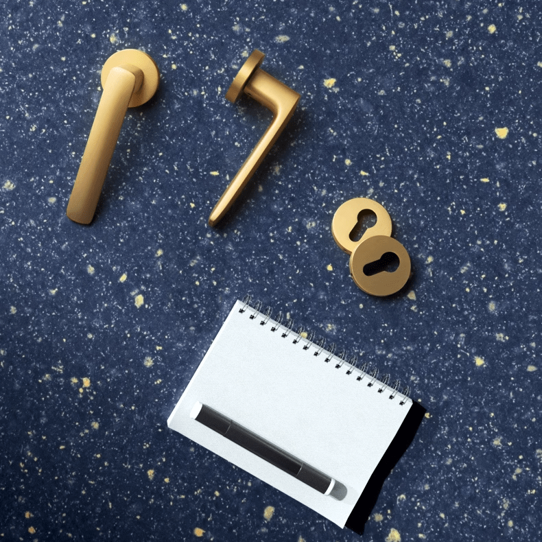 TONA Modern Pure Copper Interior Door Lock Minimalist Luxury Villa Door Handle