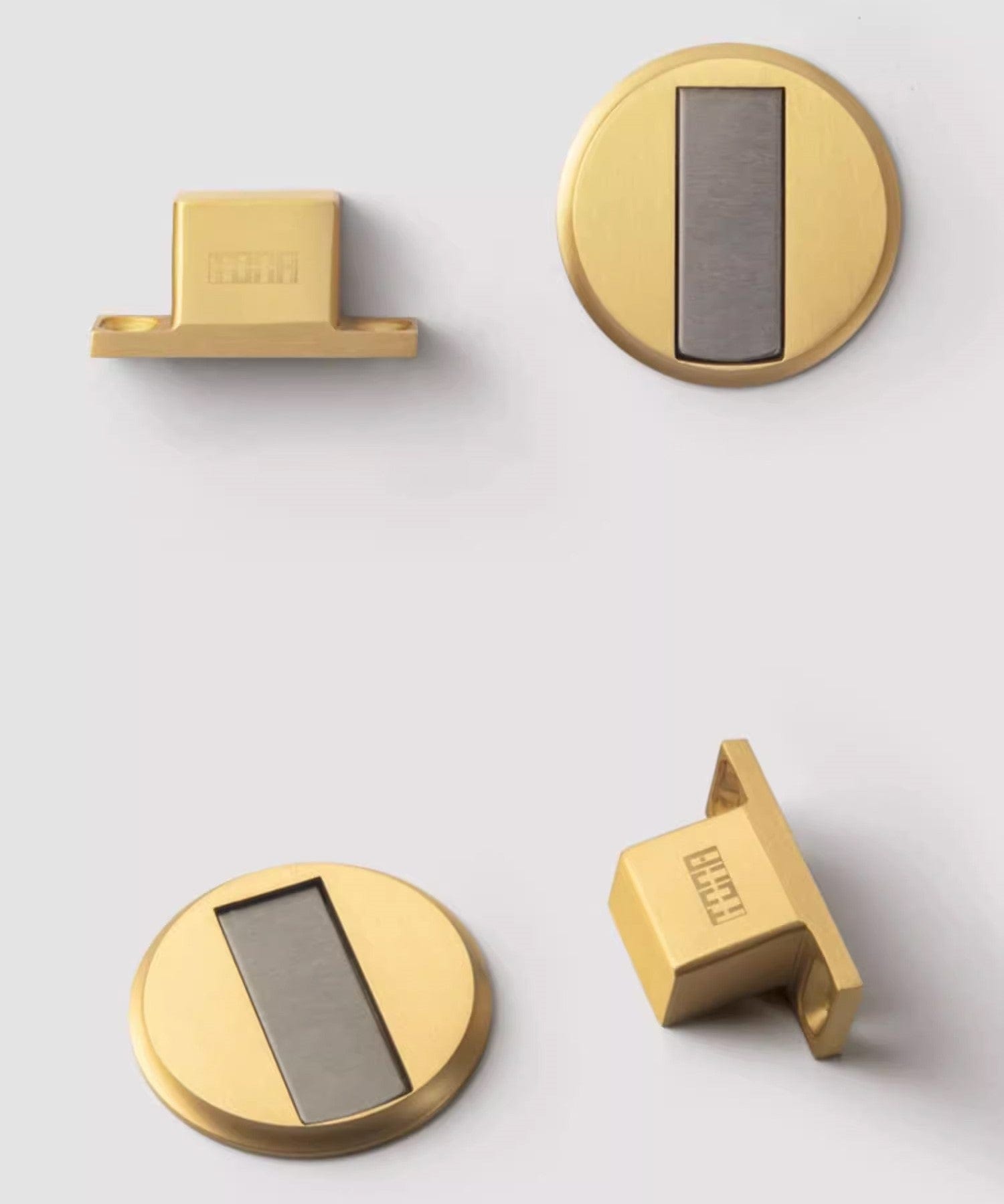 TONA Non-punching Strong Magnetic Brass Door Stopper Anti-collision Mute Door Suction