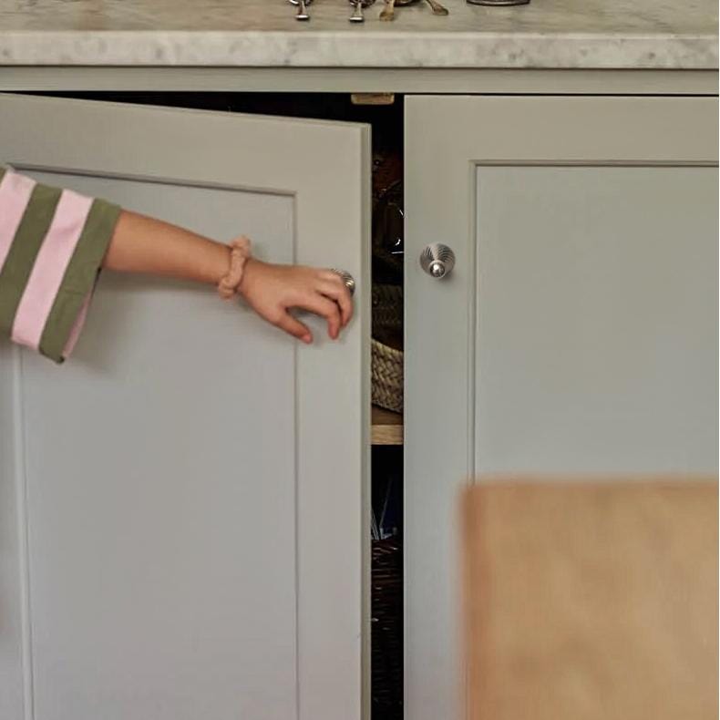 TONA Polished Titanium Silver Solid Brass Cabinet Knobs Luxurious Modern Drawer Knobs