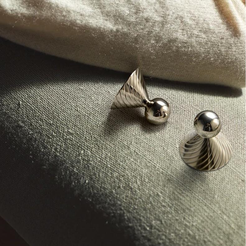 TONA Polished Titanium Silver Solid Brass Cabinet Knobs Luxurious Modern Drawer Knobs