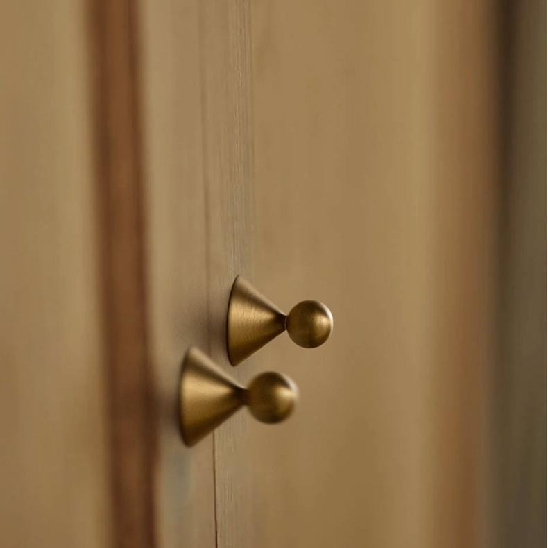 TONA Polished Titanium Silver Solid Brass Cabinet Knobs Luxurious Modern Drawer Knobs