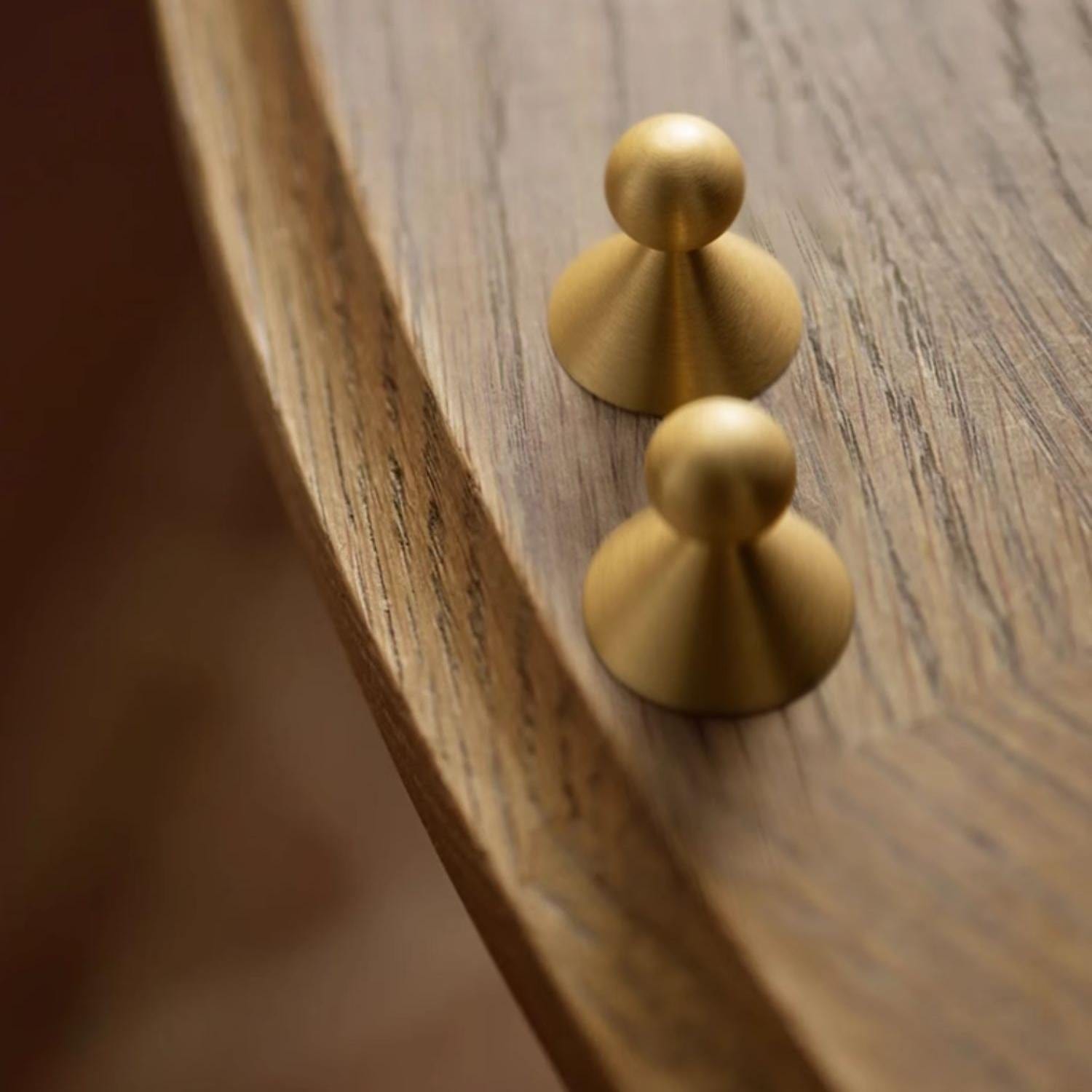 TONA Polished Titanium Silver Solid Brass Cabinet Knobs Luxurious Modern Drawer Knobs