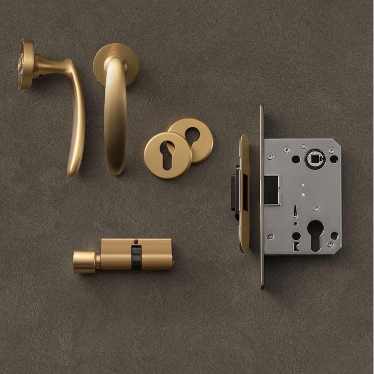 TONA Pure Copper Natural Antibacte Luxury Bedroom Door Lock Set