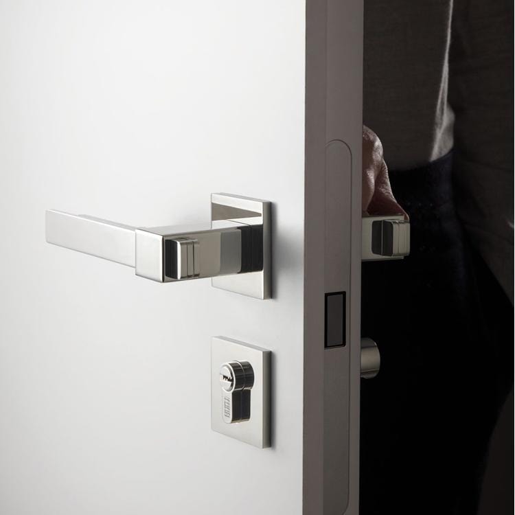 TONA Stylish Square-shaped Door Hardware Kit H59 Brass Titanium Silver Door Lock