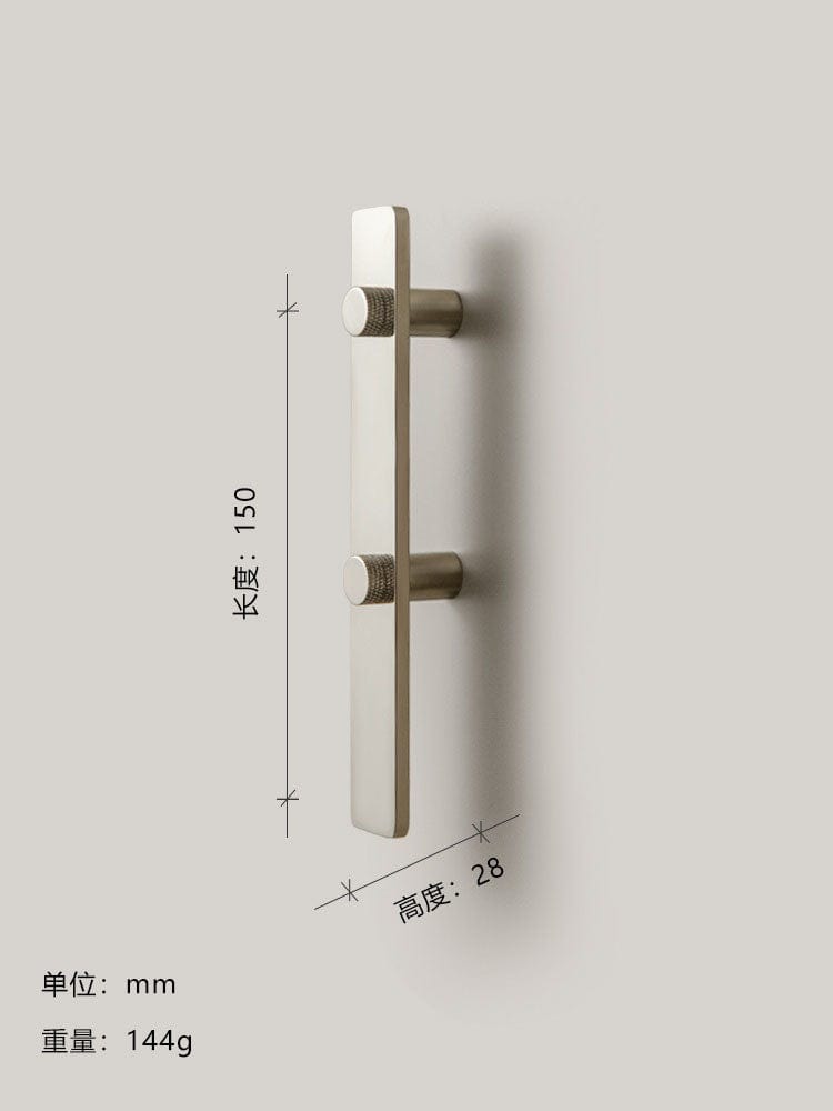 TONA Titanium Silver / 2.5'' Hole Center / 2 Pack Elegant Brass Drawer Knob and Pulls for Home Glossy Silver Furniture Handles