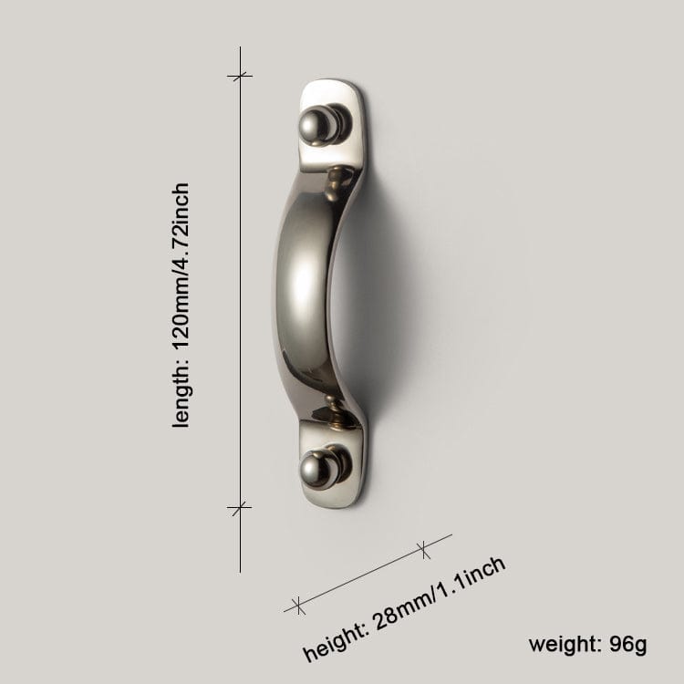 TONA Titanium Silver / 3.78'' Hole Center / 2 Pack Elegant Titanium Silver Copper Cabinet Pull with Classic Curved Form