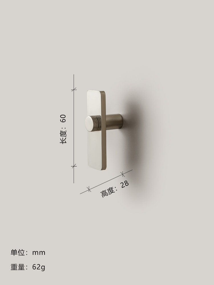 TONA Titanium Silver / Knob / 2 Pack Elegant Brass Drawer Knob and Pulls for Home Glossy Silver Furniture Handles