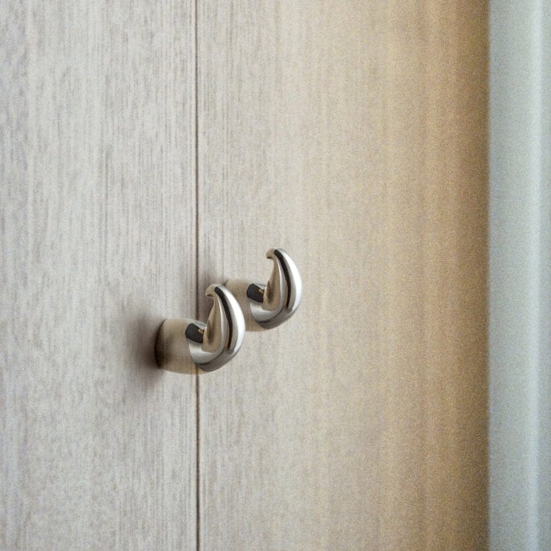 TONA Titanium Silver / Knob / 2 Pack Muscle - Shaped Titanium Silver Copper Cabinet Knob Unique Artistic Home Hardware