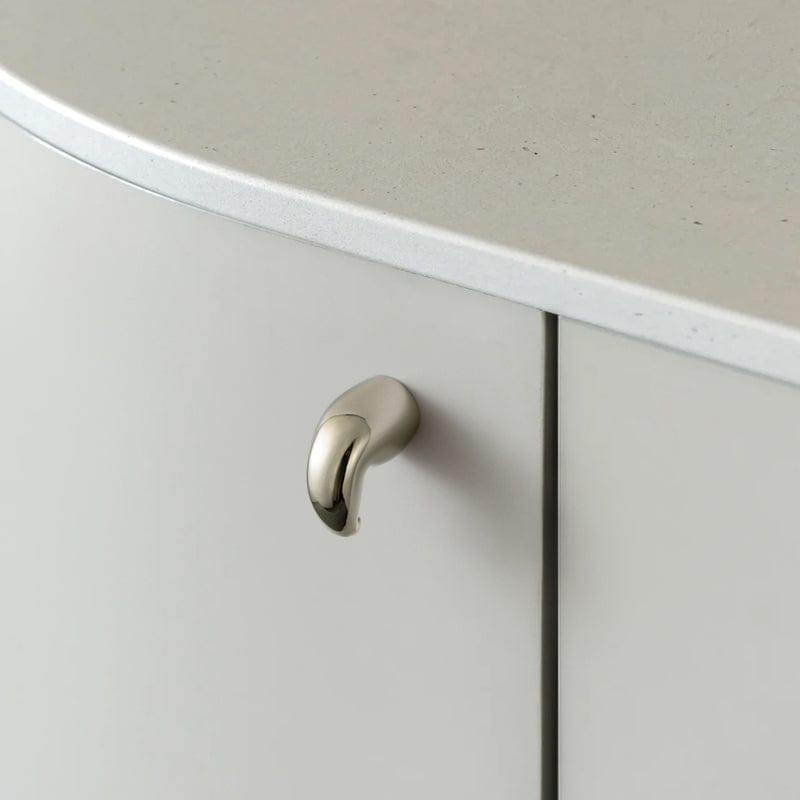 TONA Titanium Silver / Knob / 2 Pack Muscle - Shaped Titanium Silver Copper Cabinet Knob Unique Artistic Home Hardware