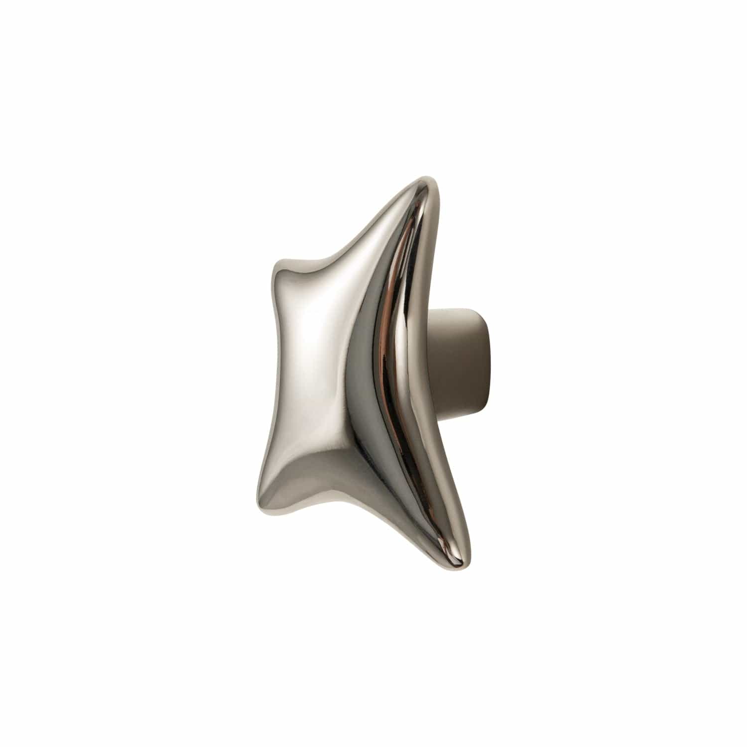 TONA Titanium Silver / Knob / 2 Pack Star-Inspired Titanium Silver Cabinet Knobs Electroplated Brass Cabinet Hardware